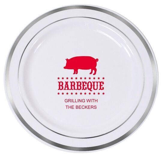 BBQ Pig Premium Banded Plastic Plates